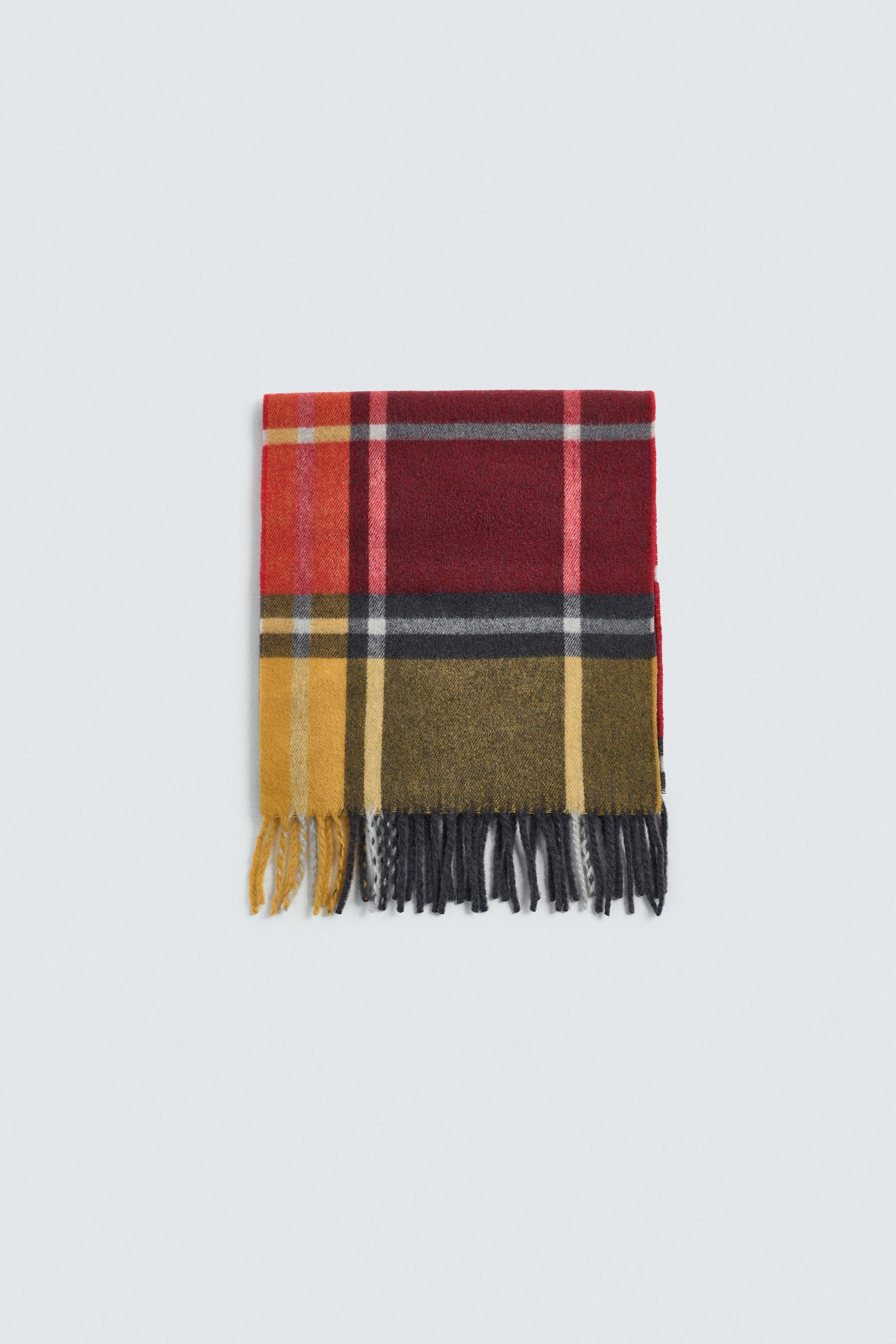 WOOL BLEND PLAID SCARF AARON LEVINE X ZARA